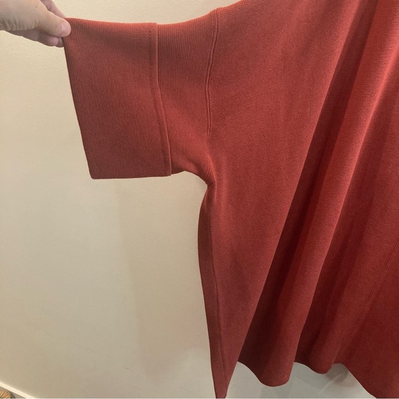 MARLA WYNNE O/S Cotton Blend Oversized Pockets Buttoned Poncho Cardigan NEW - Picture 6 of 11